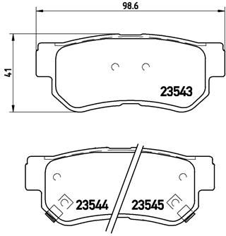 Комплект гальмівних накладок, дискове гальмо BREMBO P 30 014