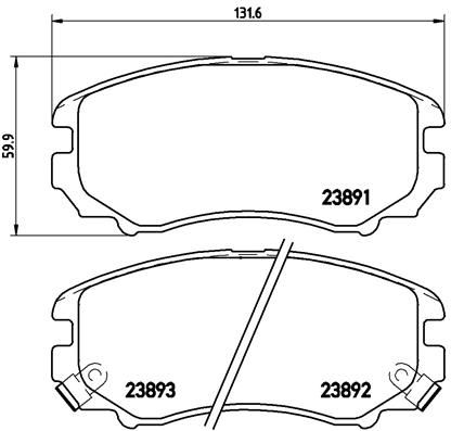 Brake Pad Set, disc brake BREMBO P 30 018