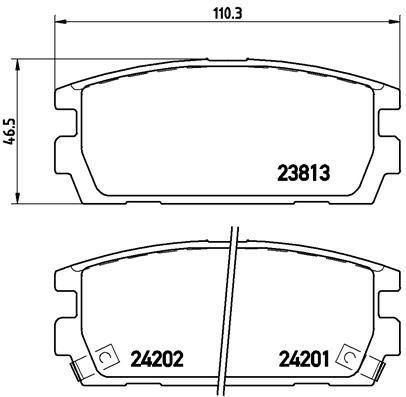 Brake Pad Set, disc brake BREMBO P 30 021