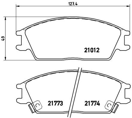 Brake Pad Set, disc brake BREMBO P 30 024