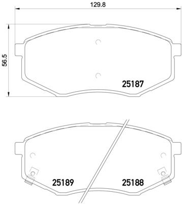 Stabdžių trinkelių rinkinys, diskinis stabdys BREMBO P 30 055