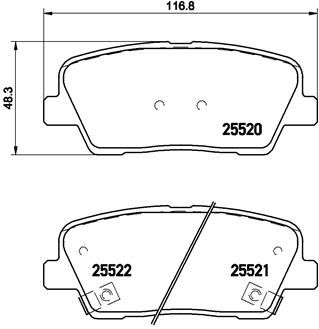 Brake Pad Set, disc brake BREMBO P 30 063