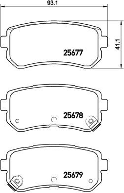 Brake Pad Set, disc brake BREMBO P 30 068