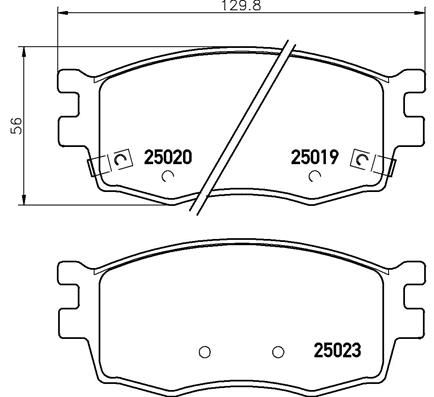 Stabdžių trinkelių rinkinys, diskinis stabdys BREMBO P 30 069