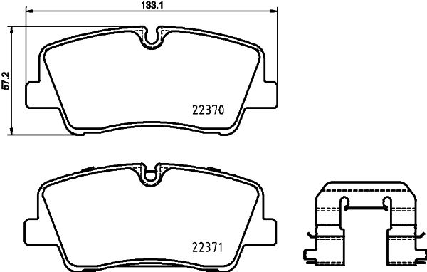 Stabdžių trinkelių rinkinys, diskinis stabdys BREMBO P 30 085