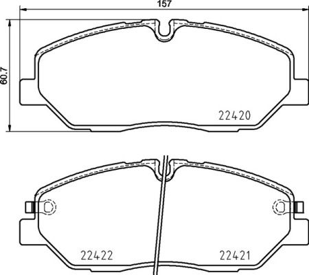 Stabdžių trinkelių rinkinys, diskinis stabdys BREMBO P 30 090