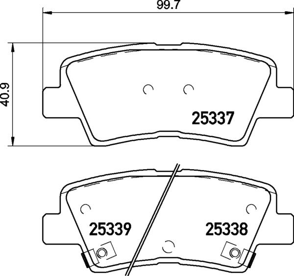 Комплект гальмівних накладок, дискове гальмо BREMBO P 30 094