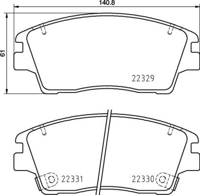 Brake Pad Set, disc brake BREMBO P 30 096