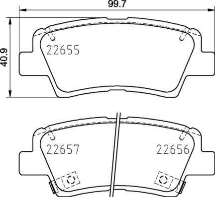 Stabdžių trinkelių rinkinys, diskinis stabdys BREMBO P 30 103