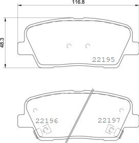 Brake Pad Set, disc brake BREMBO P 30 105