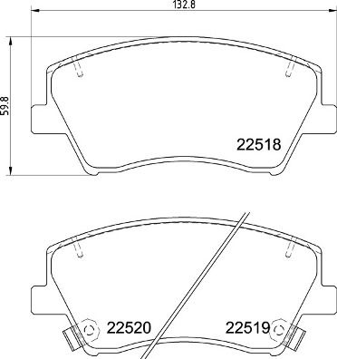 Brake Pad Set, disc brake BREMBO P 30 107