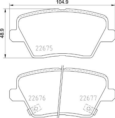 Brake Pad Set, disc brake BREMBO P 30 109