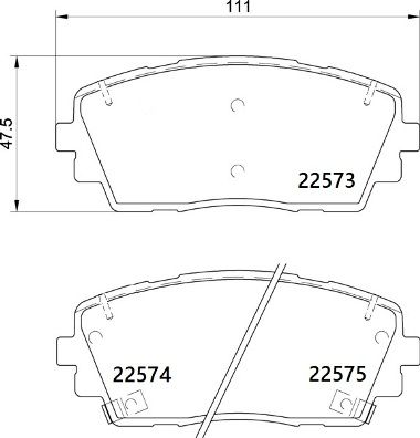 Stabdžių trinkelių rinkinys, diskinis stabdys BREMBO P 30 115