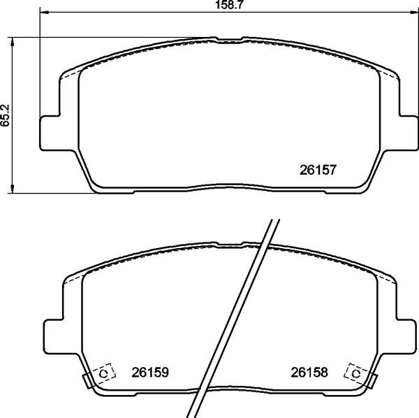 Stabdžių trinkelių rinkinys, diskinis stabdys BREMBO P 30 116