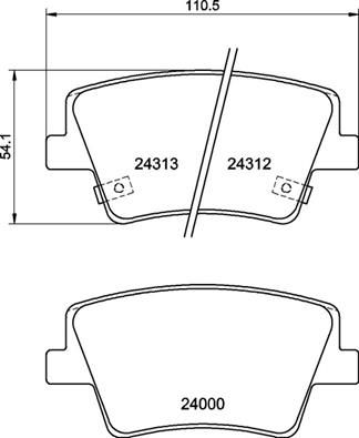 Brake Pad Set, disc brake BREMBO P 30 117