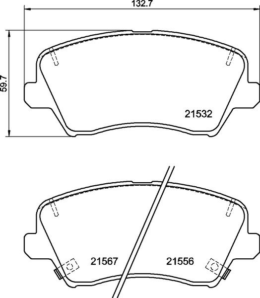 Stabdžių trinkelių rinkinys, diskinis stabdys BREMBO P 30 123