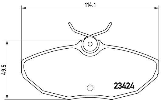 Комплект гальмівних накладок, дискове гальмо BREMBO P 36 013