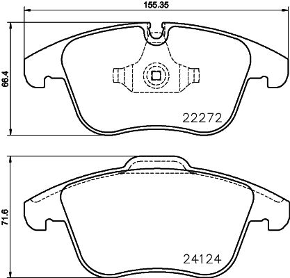 Комплект гальмівних накладок, дискове гальмо BREMBO P 36 030