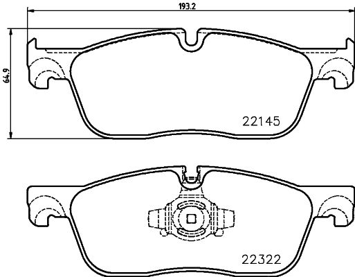 Комплект гальмівних накладок, дискове гальмо BREMBO P 36 035