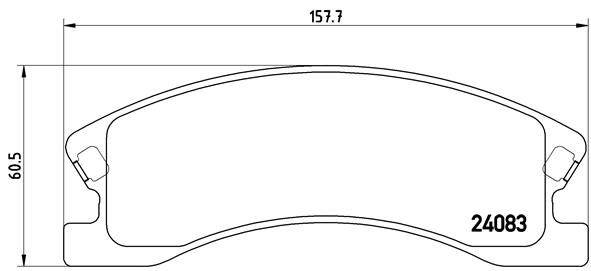 Stabdžių trinkelių rinkinys, diskinis stabdys BREMBO P 37 008