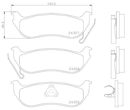 Комплект гальмівних накладок, дискове гальмо BREMBO P 37 009