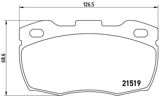 Brake Pad Set, disc brake BREMBO P 44 005