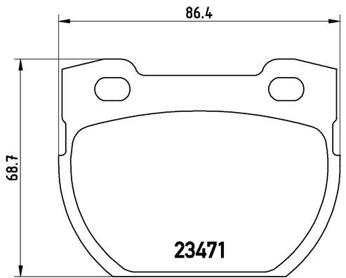 Brake Pad Set, disc brake BREMBO P 44 006