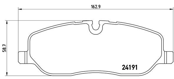 Stabdžių trinkelių rinkinys, diskinis stabdys BREMBO P 44 014