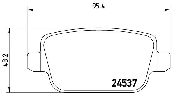 Stabdžių trinkelių rinkinys, diskinis stabdys BREMBO P 44 016