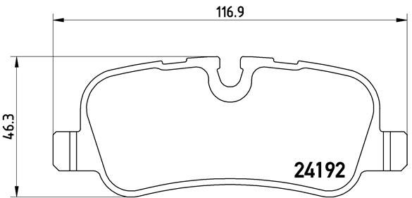 Brake Pad Set, disc brake BREMBO P 44 019