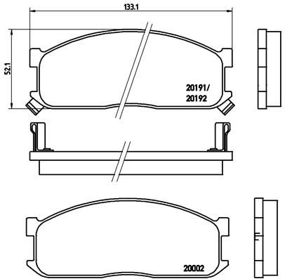 Stabdžių trinkelių rinkinys, diskinis stabdys BREMBO P 49 010