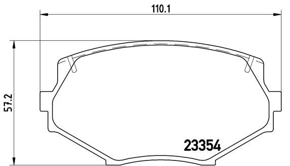 Stabdžių trinkelių rinkinys, diskinis stabdys BREMBO P 49 020