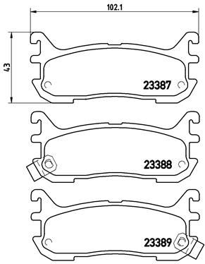 Brake Pad Set, disc brake BREMBO P 49 021