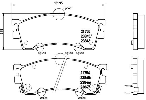 Brake Pad Set, disc brake BREMBO P 49 023