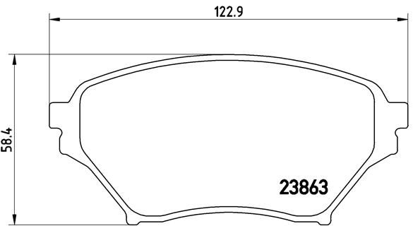 Stabdžių trinkelių rinkinys, diskinis stabdys BREMBO P 49 029