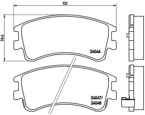 Brake Pad Set, disc brake BREMBO P 49 032