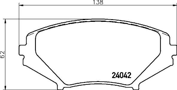 Brake Pad Set, disc brake BREMBO P 49 034