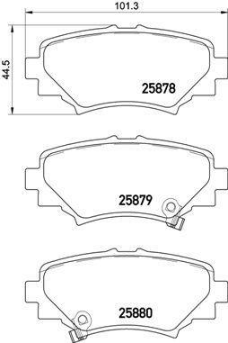 Stabdžių trinkelių rinkinys, diskinis stabdys BREMBO P 49 049