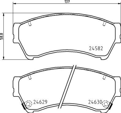 Brake Pad Set, disc brake BREMBO P 49 060