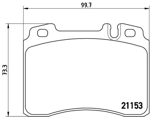 Stabdžių trinkelių rinkinys, diskinis stabdys BREMBO P 50 022