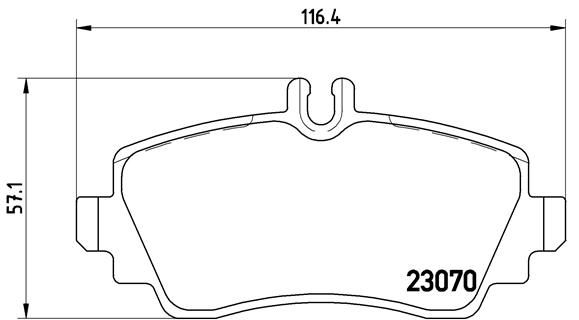 Stabdžių trinkelių rinkinys, diskinis stabdys BREMBO P 50 036