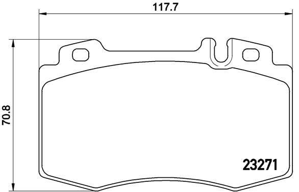 Комплект гальмівних накладок, дискове гальмо BREMBO P 50 041