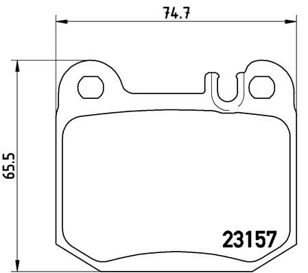 Комплект гальмівних накладок, дискове гальмо BREMBO P 50 043