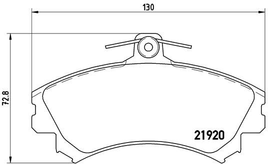 Комплект гальмівних накладок, дискове гальмо BREMBO P 50 055