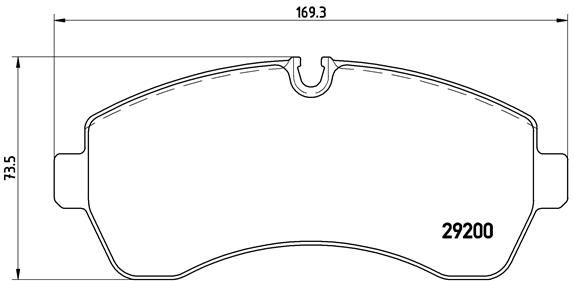 Stabdžių trinkelių rinkinys, diskinis stabdys BREMBO P 50 059