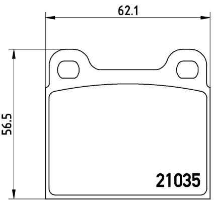 Stabdžių trinkelių rinkinys, diskinis stabdys BREMBO P 50 066