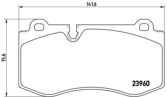 Комплект гальмівних накладок, дискове гальмо BREMBO P 50 074