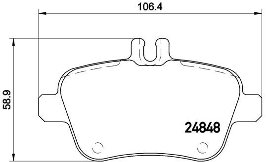 Brake Pad Set, disc brake BREMBO P 50 091