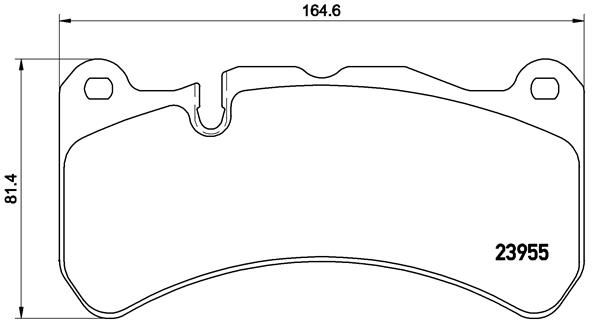 Stabdžių trinkelių rinkinys, diskinis stabdys BREMBO P 50 092