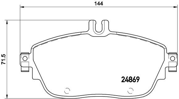 Stabdžių trinkelių rinkinys, diskinis stabdys BREMBO P 50 093